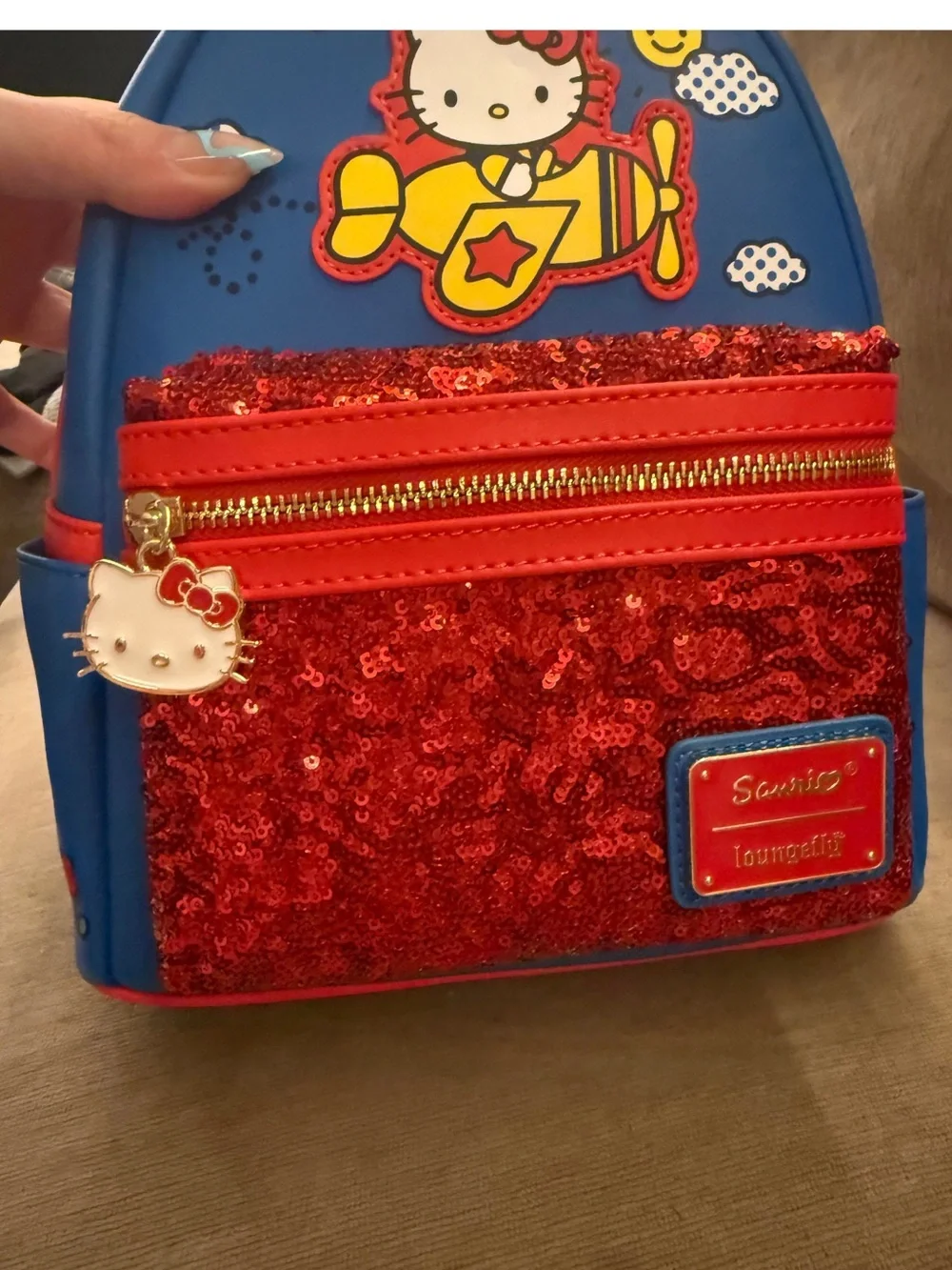 Hello Kitty Loungefly Airplane backpack